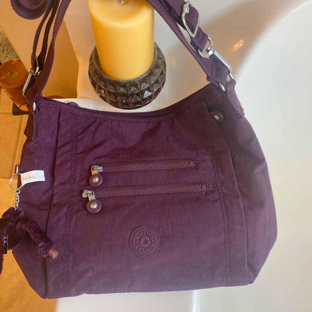 KIPLING BELAMMIE CROSSBODY BAG. Lovely DARK PLUM Color ♥️